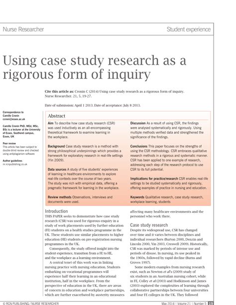 small case study  qualitative research