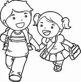 Coloring Boy School Girl Pages Little Boys Drawing Girls Lovely Kids Color Go Harmony Fifth Getdrawings Getcolorings Print Cartoon Excellent sketch template