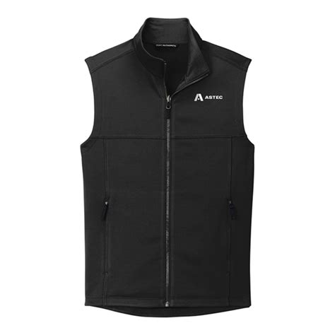 mens black fleece vest astec merchandise