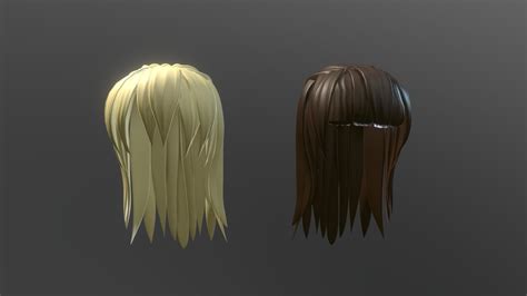 anime girl hair free download free 3d model by enomic [3836fc4