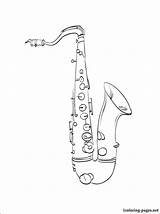 Saxophone Coloring Getdrawings Getcolorings sketch template