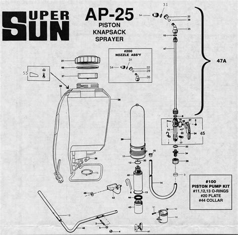 sun sprayers sprayer parts assembly   ap