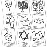 Jewish Hanukkah sketch template