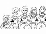 Zeo Power Rangers Coloring Pages Team sketch template