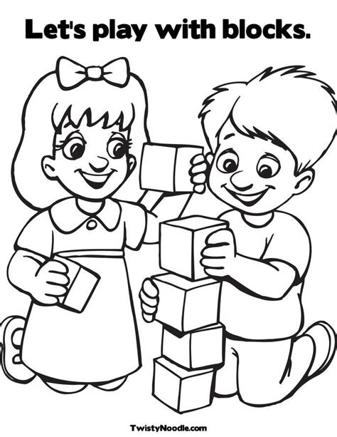 children playing coloring pages   children playing