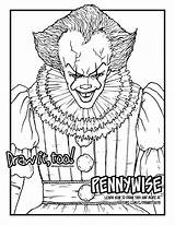 Pennywise Killer Kleurplaten Tekening Topkleurplaat Enge Clowns Griezelige Tueur Neocoloring sketch template
