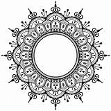 Henna Mandala Transparent Mehndi Clipart Line Freeprettythingsforyou Frame Rectangle Floral Decorative Border Tattoo Dxf Autocad Drawing Circle Patterns Symmetry Text sketch template