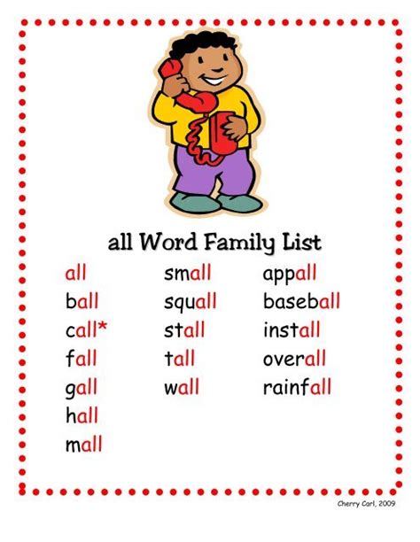 word family list