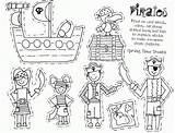 Puppet Coloring Clipart Library Pirate Crafts Printable sketch template