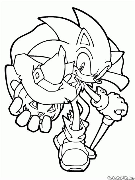 coloring page sonic