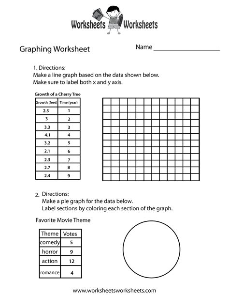 graph worksheet  printable educational worksheet