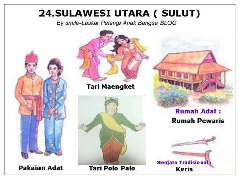 stnp nama  provinsi  indonesia lengkap  pakaian tarian rumah adat senjata