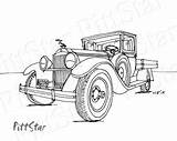 Pickup Truck Instant Vintage Printable Coloring Ford 1940 sketch template
