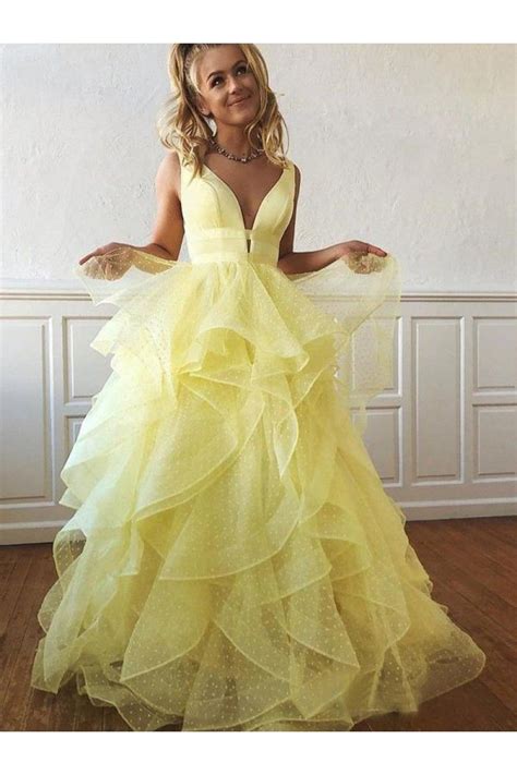 pin  yellow prom dress