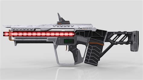 sci fi weapon laser gun model turbosquid