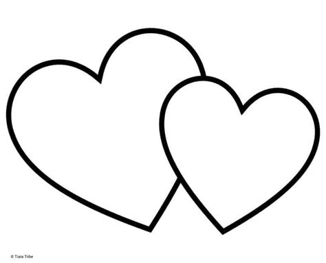 plain heart coloring page coloring pages