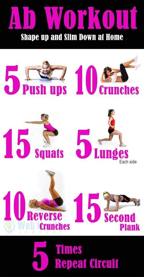 Easy Ab Circuit Lower Ab Workout For Women Abs Workout
