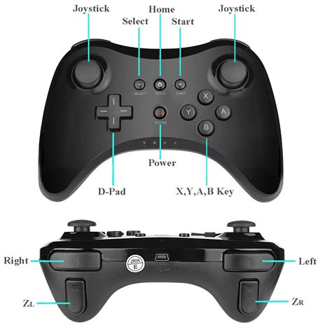 xxwireless classic pro controller joystick gamepad  nintendo wii  console ebay