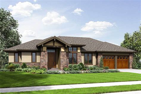 craftsman ranch home   level  architectural designs house plans