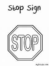 Coloring Stop Sign Printable Clipart Pages Print Coloringhome Library Template Popular sketch template