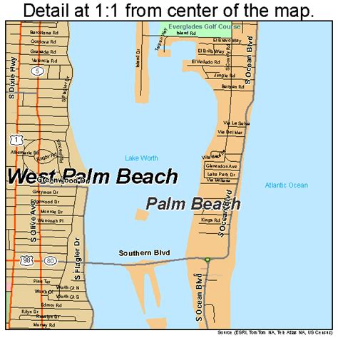 palm beach florida street map