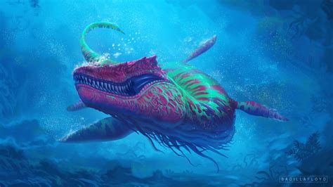 fantasy sea monster  ultra hd wallpaper  francisco badilla