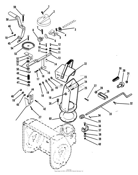 ariens   st hp tec  blower parts diagram  discharge chute