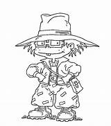 Rugrats Chuckie Chucky Carlitos Finster Baldosa Colorear Cartoons sketch template