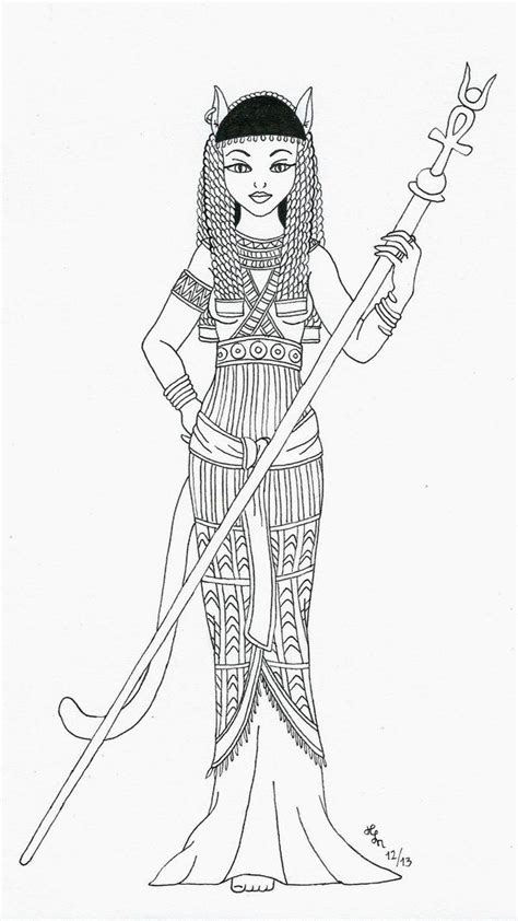 Bastet Kleurplaten Cleopatra Egypte