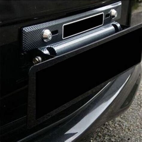 universal carbon fiber style adjustable number car license plate frame
