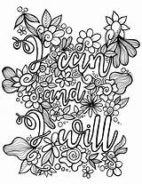 Coloring Pages Will Pdf Printable Lettering Inspirational Adult Mandala Sheets Quotes Colouring sketch template