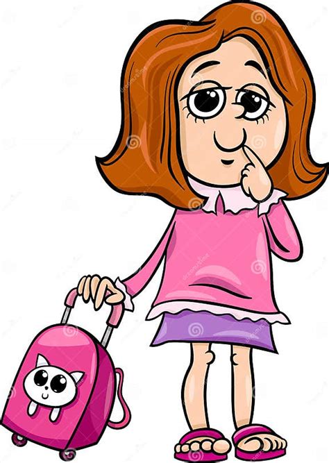 小学校女孩动画片例证 向量例证 插画 包括有 教育 艺术 吉祥人 漫画 等级 图画 学员 微笑 40875396