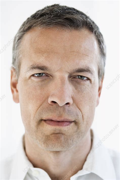 close    mans face stock image  science