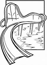 Water Slide Drawing Coloring Park Pages Getdrawings sketch template