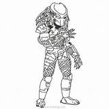 Predator Pages Lineart Alien sketch template