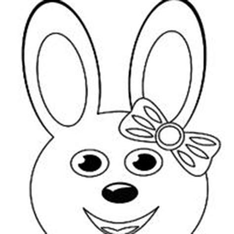 easter bunny face coloring sheet