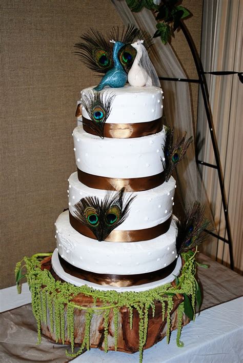 The Castanons Peacock Wedding Cake