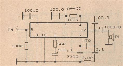 tba audio power amplifier electronic circuit