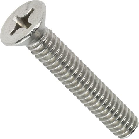 1 4 20 X 2 1 2 Phillips Flat Head Machine Screws Stainless Steel 18 8