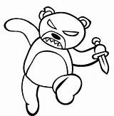 Bear Coloring Teddy Scary Pages Evil Knife Drawing Holding So Creepy Monster Halloween Resident Drawings Getdrawings Getcolorings Printable Paintingvalley Sheet sketch template