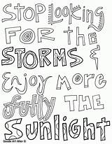 Attitude Alley Quotesgram Storms Sunlight sketch template