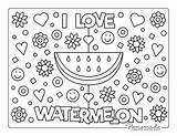 Coloring Pages Summer Watermelon sketch template