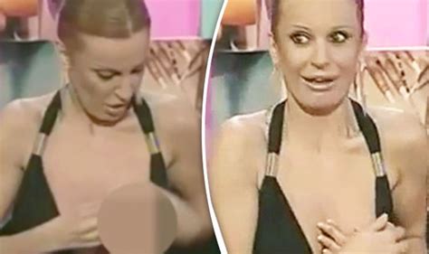 spanish tv presenter suffers major wardrobe malfunction live on air
