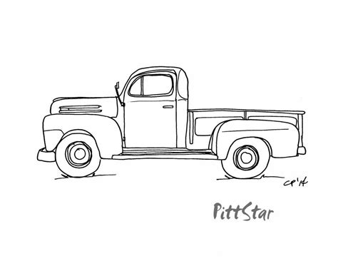 vintage truck coloring pages  pickup truck coloring pages truck