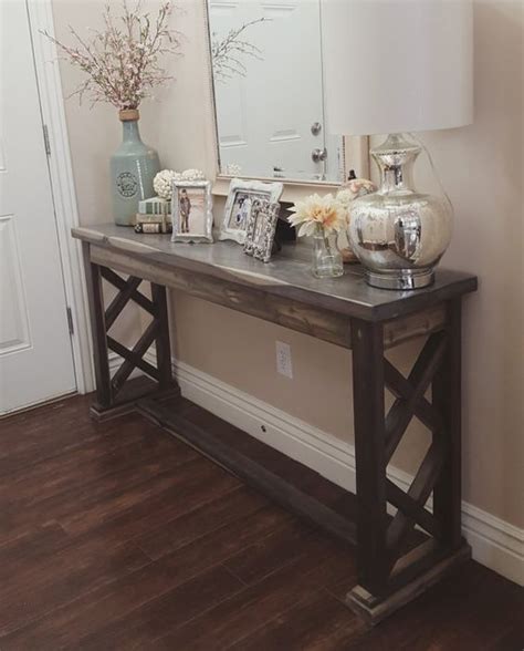 rustic farmhouse entryway table sofa table buffet table