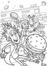 Coloring Cloudy Meatballs Chance Berry sketch template