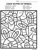 Speech Parts Coloring Spring Pages Preview sketch template