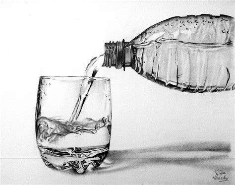 life plastic bottle pencil drawing water   bottle