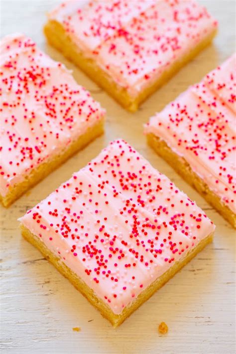 valentine s frosted sugar cookie bars averie cooks