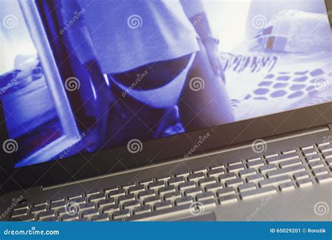 Online Sex Video Chat On Laptop Stock Image Image Of Flirt Concept